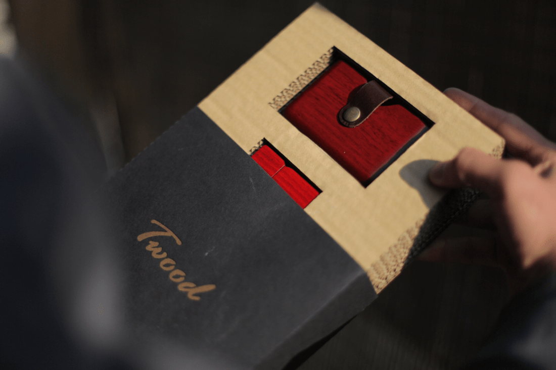 Valentine's Day 2026 romantic wooden gifts including handcrafted watches, wallets and accessories with hearts and natural wood on romantic background
