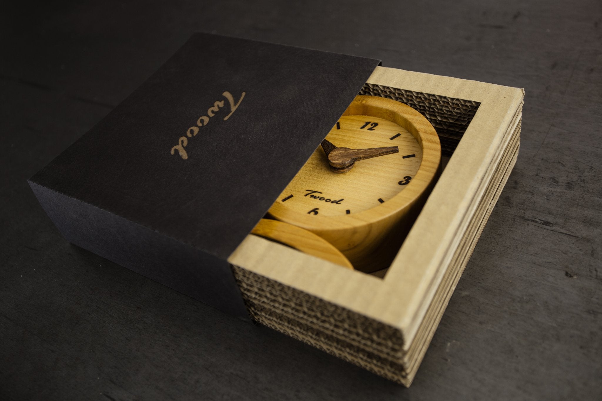 Wooden Desk Clock - Handmade Natural Wood Desktop Clock for Office - TwoodDesk ClockTwoodDesk ClockDesktop ClockEco-Friendly