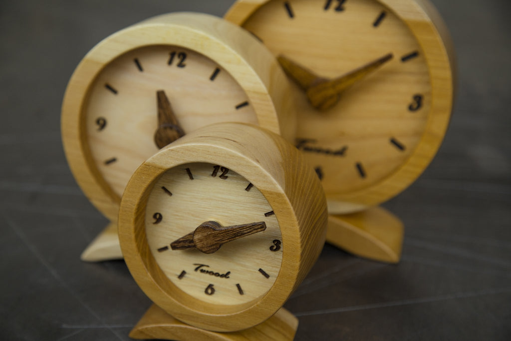 Wooden Desk Clock - Handmade Natural Wood Desktop Clock for Office - TwoodDesk ClockTwoodDesk ClockDesktop ClockEco-Friendly