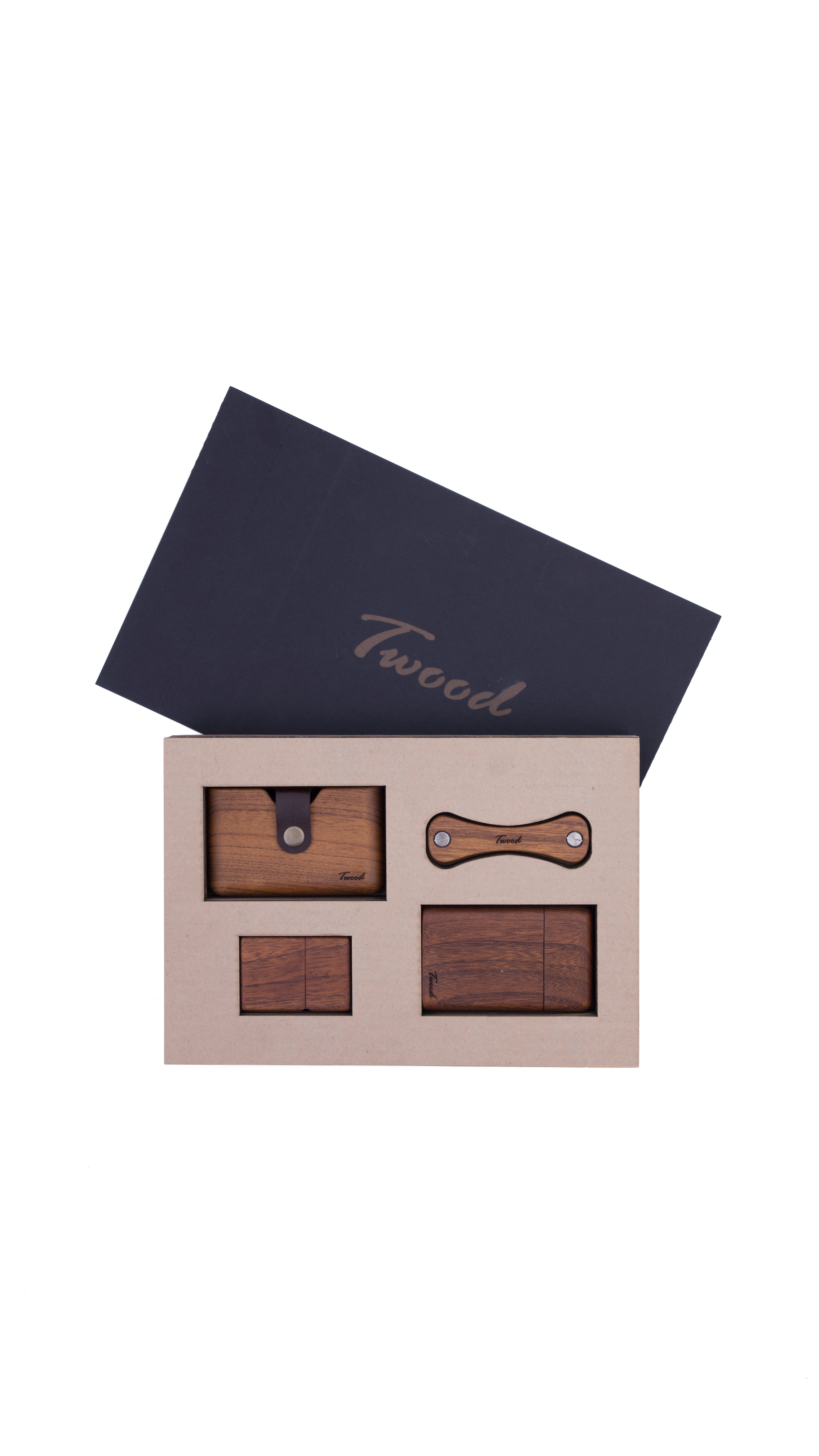 Wooden Accessories Box (Four Items)