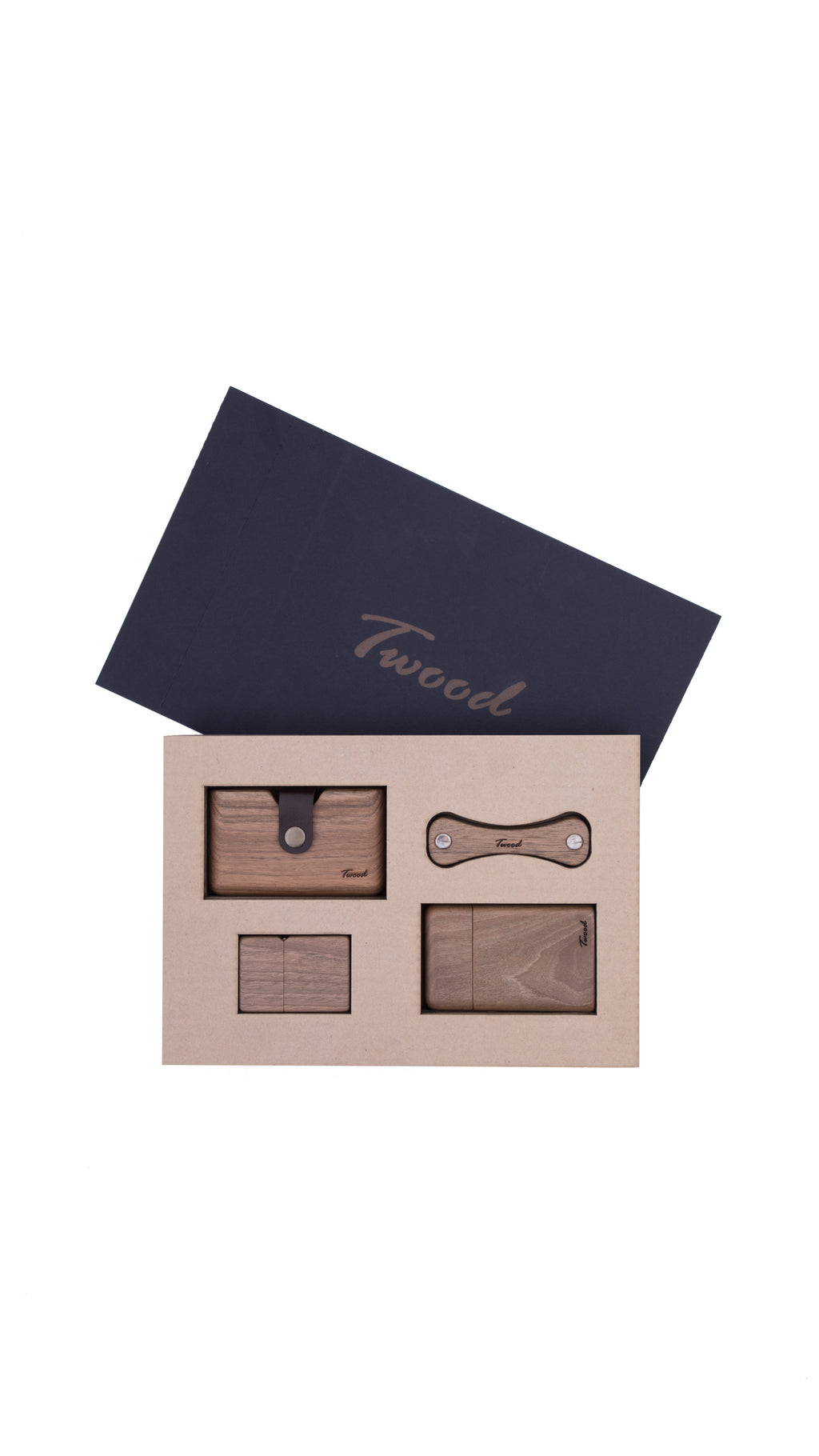 Wooden Accessories Box (Four Items)