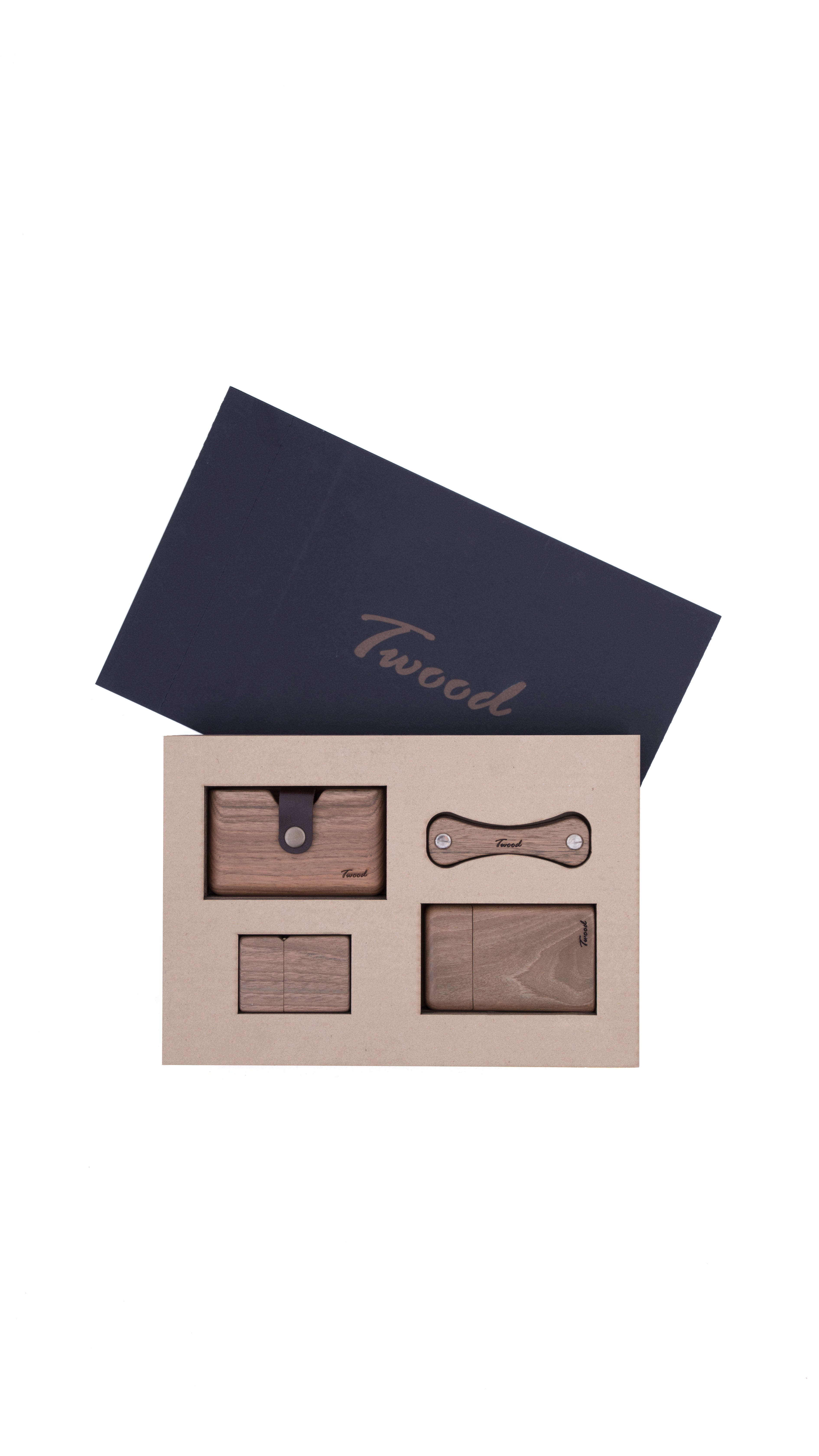 Wooden Accessories Box (Four Items)