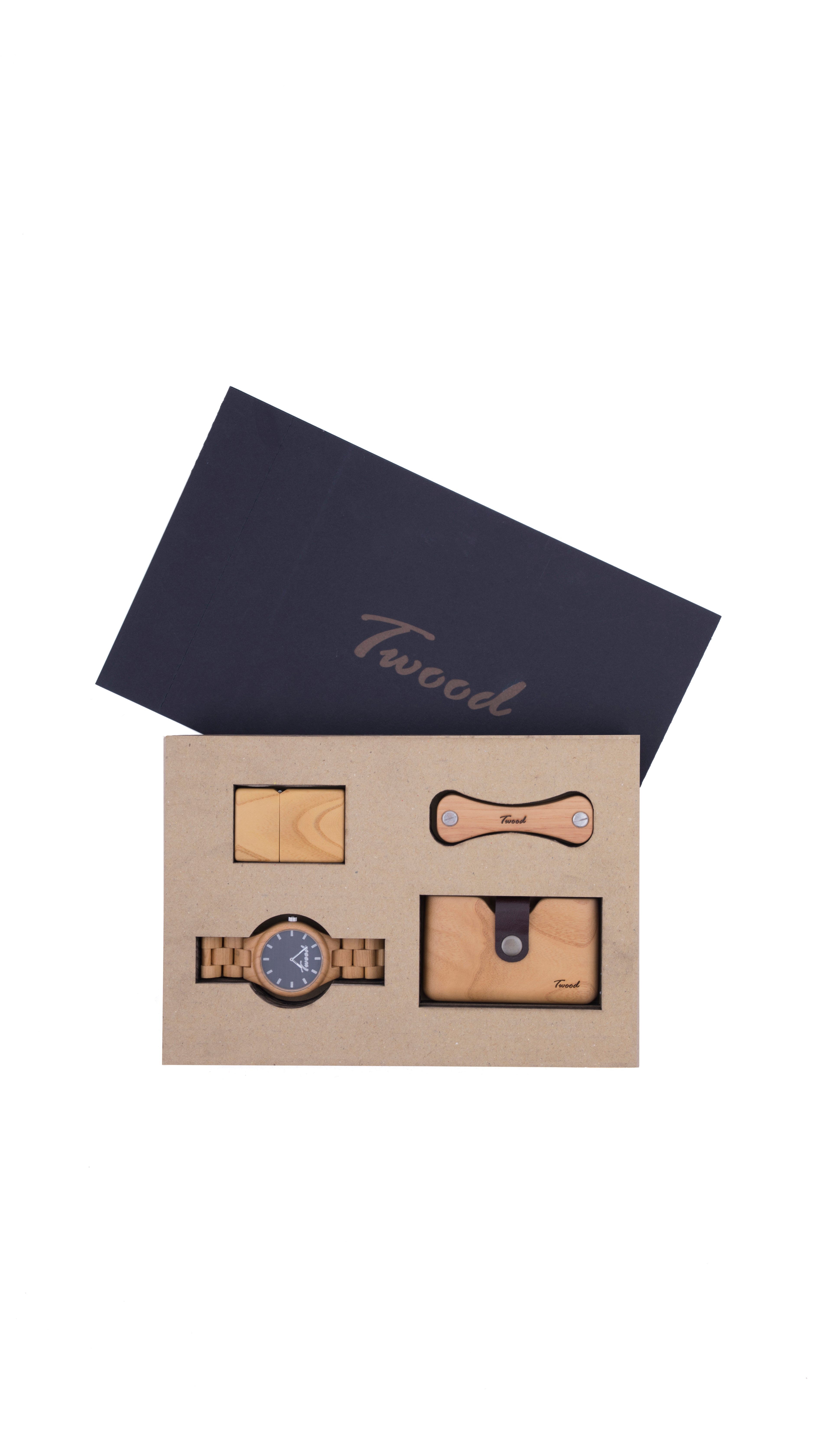 Wooden Accessories Box (Four Items)