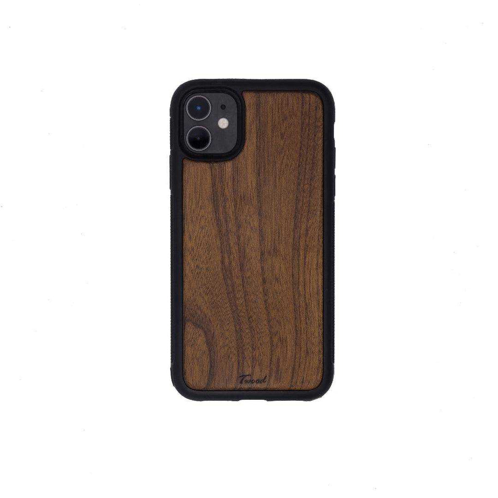 wooden mobile phone case for iPhone with natural handcrafted wood finish and eco-friendly design