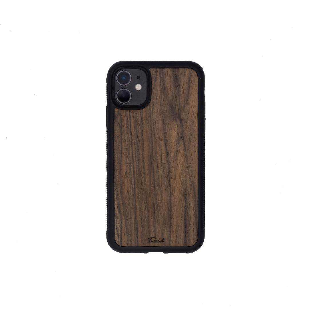 Wooden mobile phone case with natural wood finish for iPhone, handcrafted and eco-friendly luxury cover