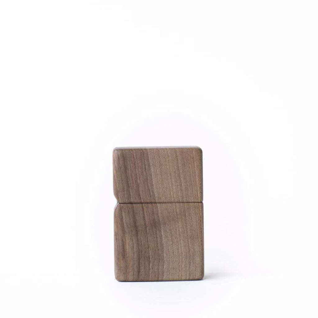compact wooden lighter with natural grain finish for eco-friendly use
