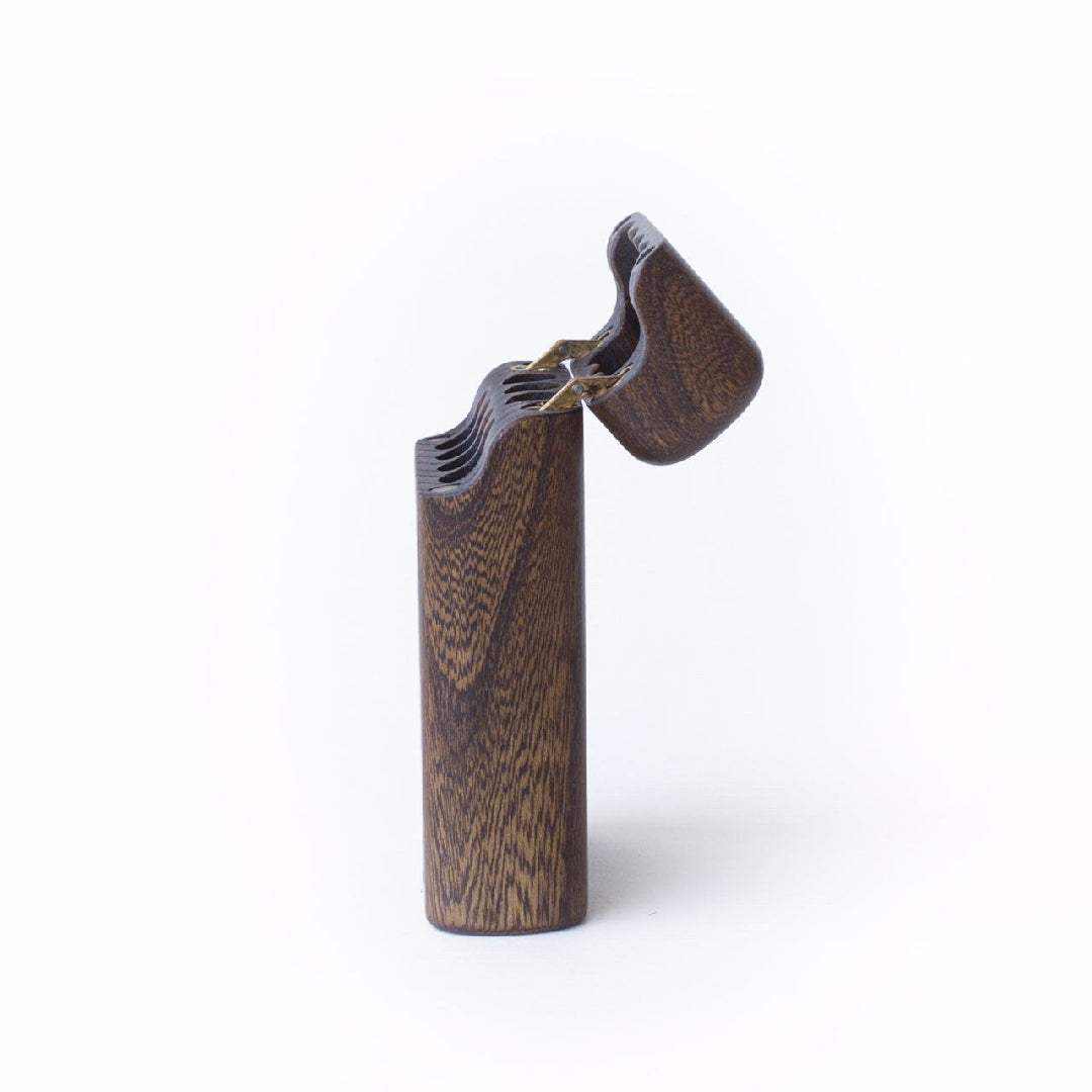 Elegant handcrafted wooden cigarette case with hinged lid, eco-friendly and sustainable design.