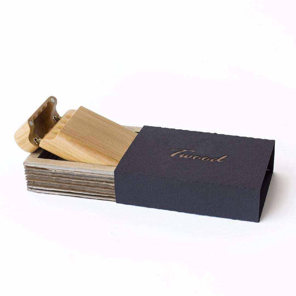 Handcrafted wooden cigarette case with natural wood finish and sleek design, ecofriendly and sustainable accessory for 7 cigarettes