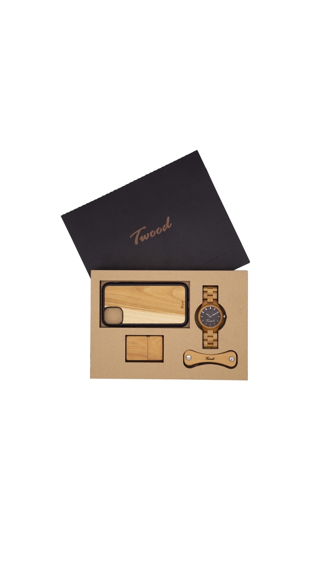 Wooden Accessories Box (Four Items)