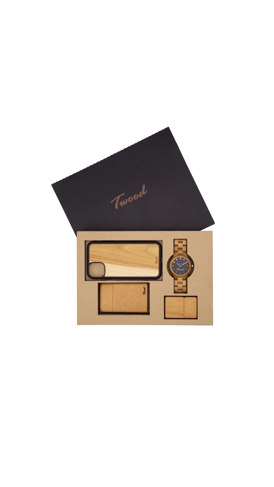 Wooden Accessories Box (Four Items)