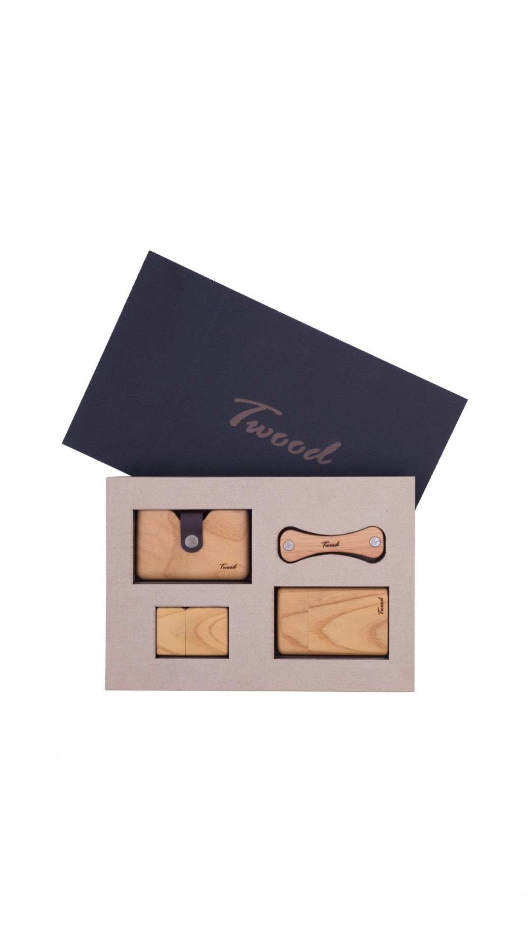 Wooden Accessories Box (Four Items)