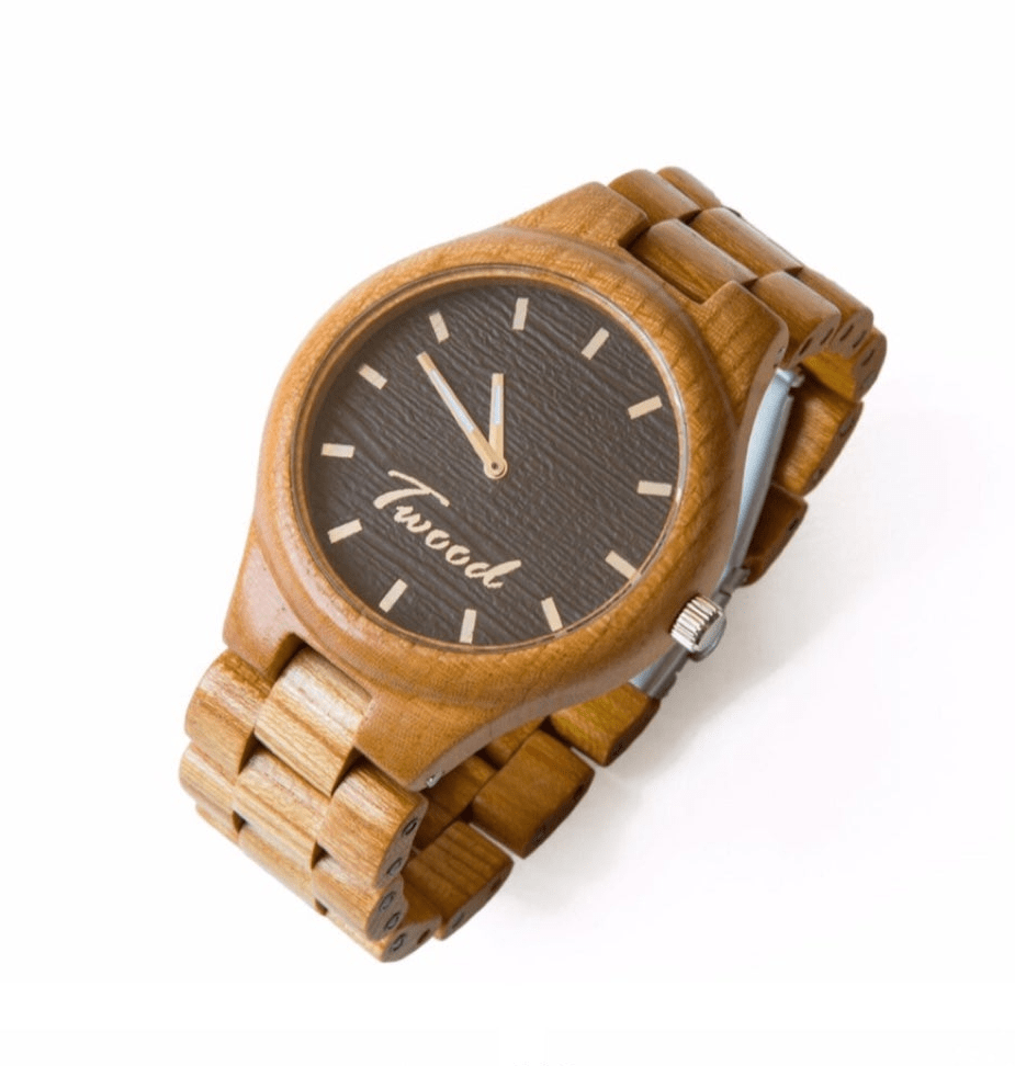 Natural wood watch - handmade eco-friendly wooden watch for men with gift box