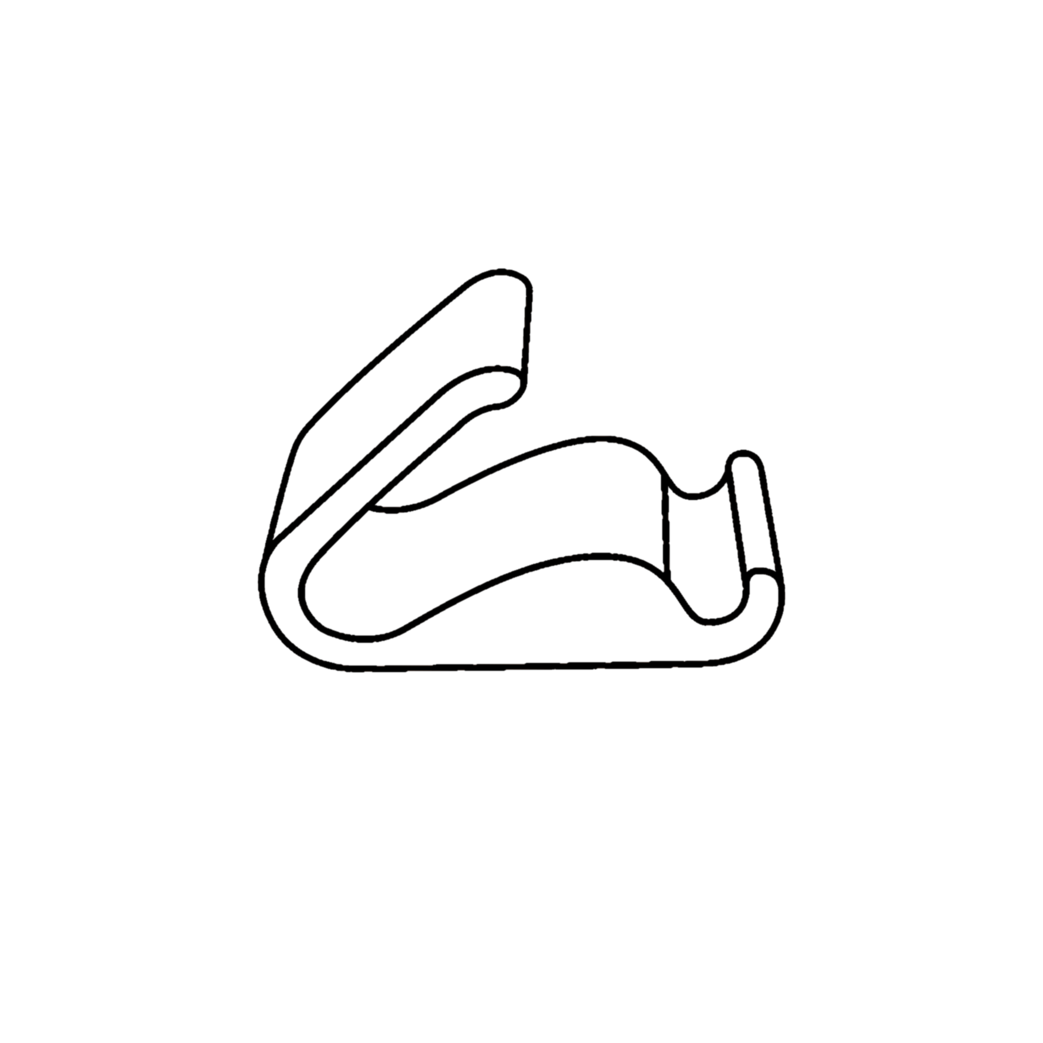 Minimalist wooden mobile stand outline for desk use