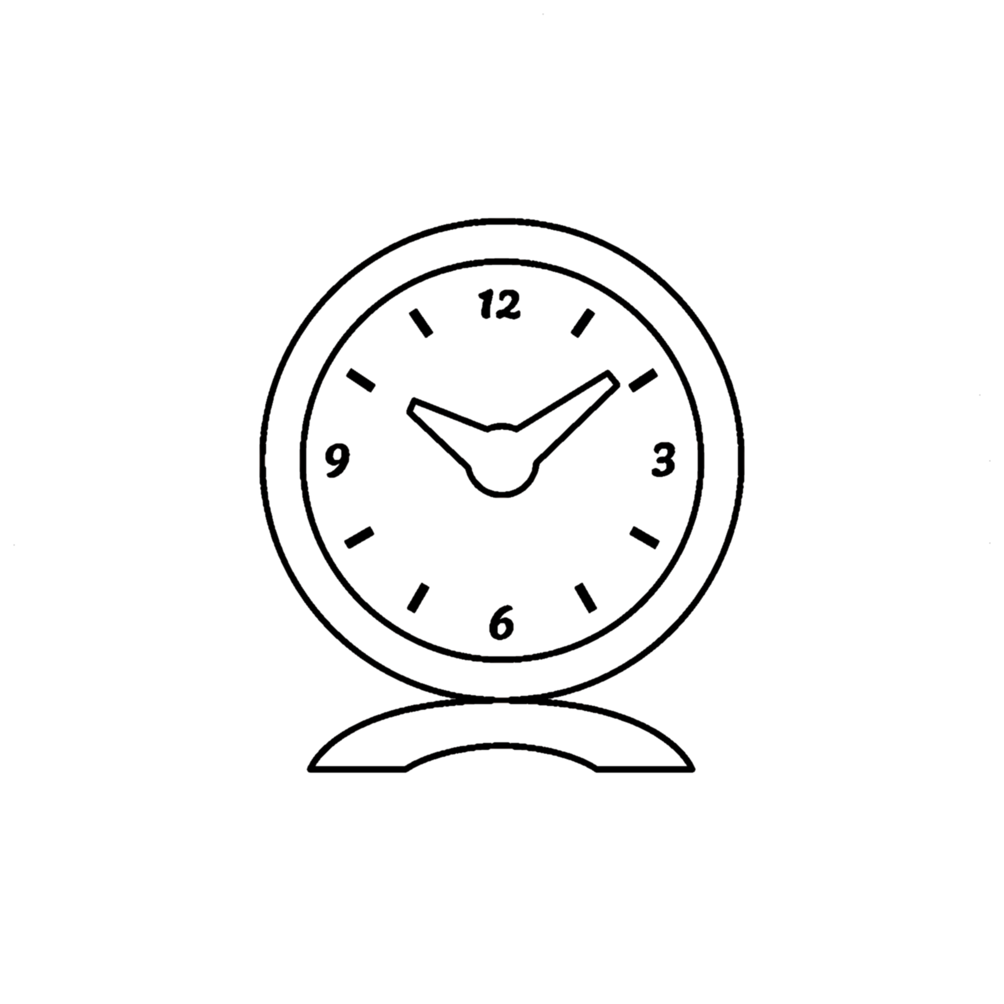 Minimalist wooden desk clock with round face and stand, natural wood finish