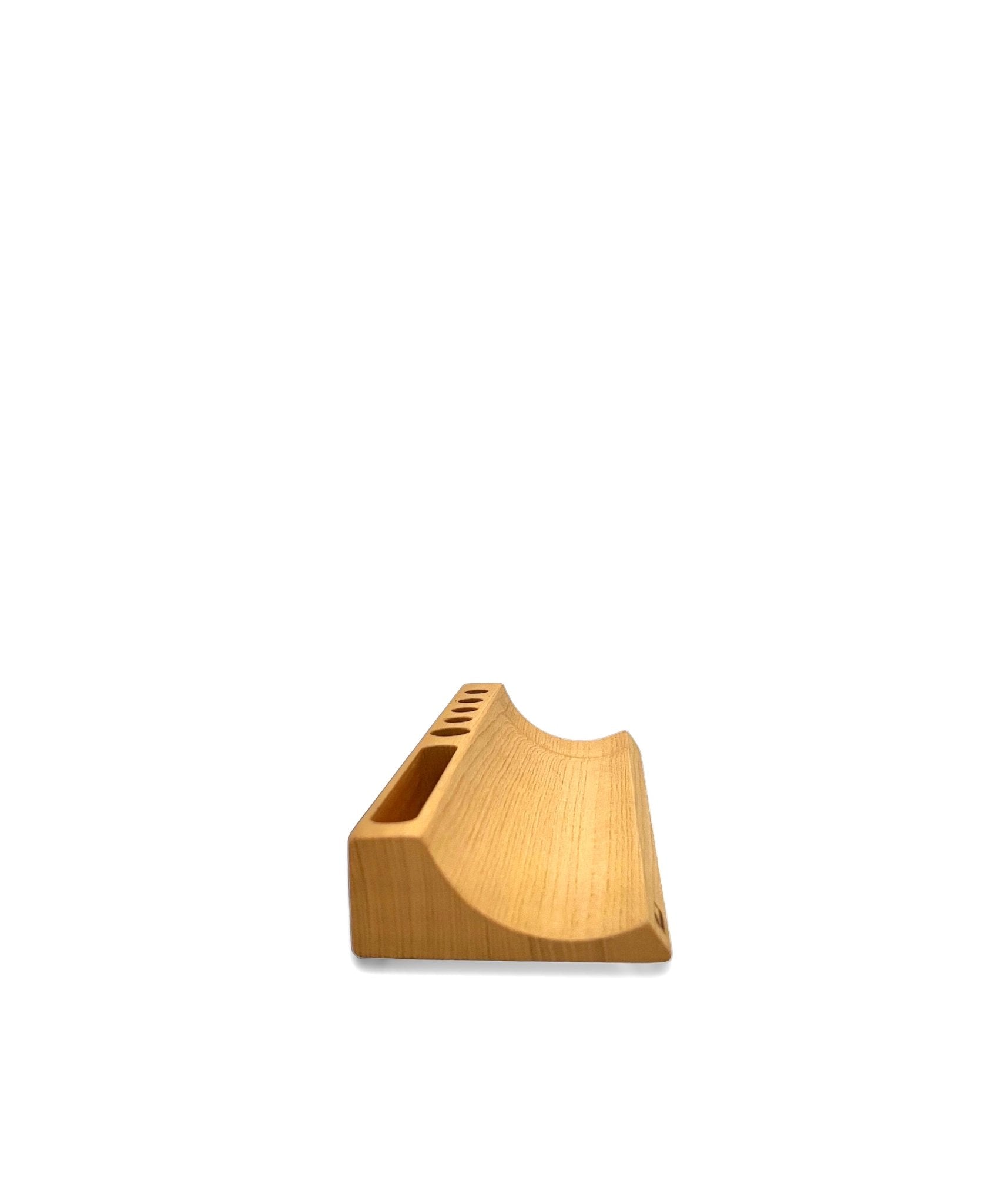 Wooden Desk Organizer with Phone Stand - Handcrafted Solid Wood Pen HolderDesk OrganizerTwoodshoppingBusiness Card Holder