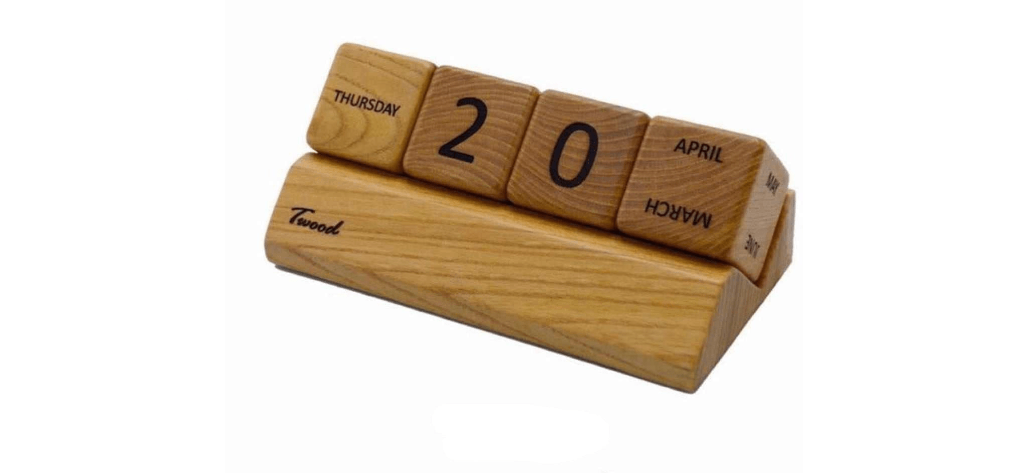 Wooden Desk Calendar - Handmade Perpetual Calendar | Twood - TwoodDesk CalendarTwoodshoppingDesk AccessoriesDesk Calendar