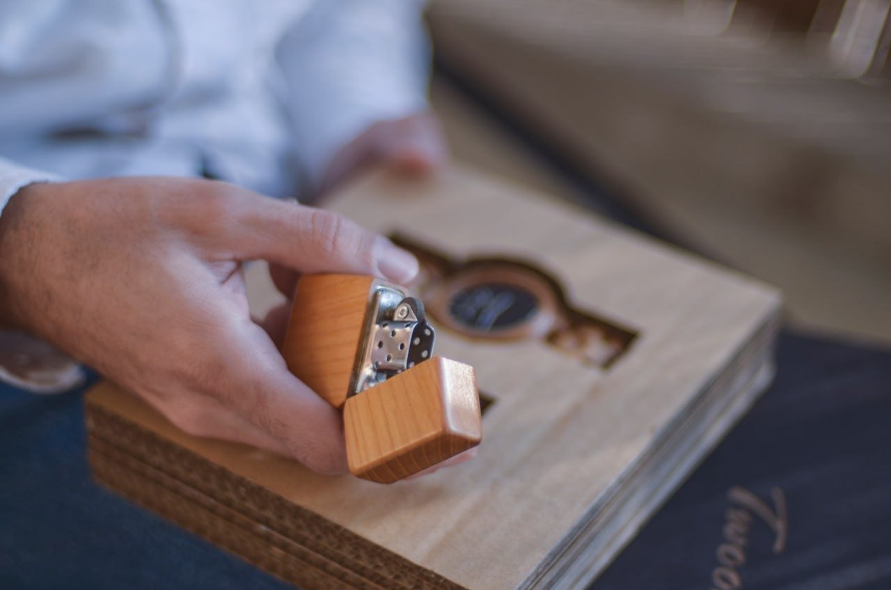 Wooden Lighter - Handcrafted Zippo-Style Wood Lighter - TwoodWooden LighterTwoodshoppingeco-friendlyCompactbeigeeco-friendly