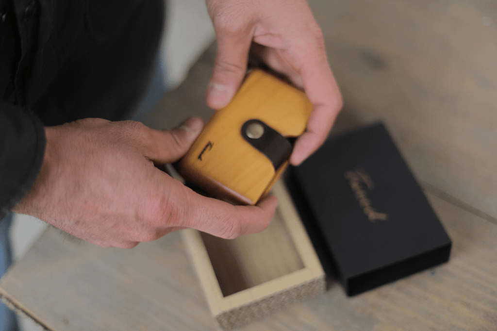 Wooden Wallet - Handmade Natural Wood Wallet with Card Slots - TwoodWooden WalletTwoodshoppingCard HolderCompactEco-Friendly