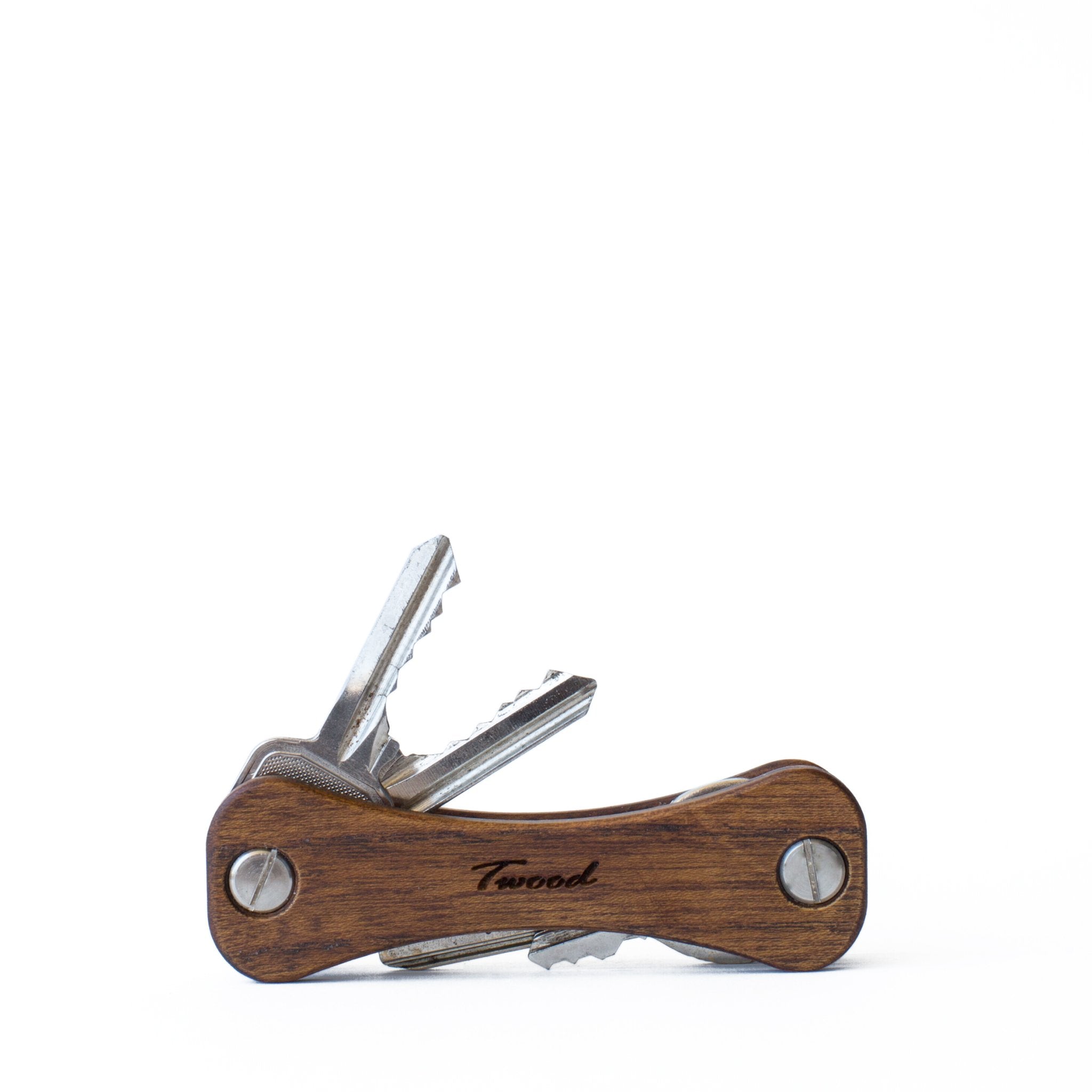 Wooden Keychain - Handcrafted Retractable 6-Key Holder - TwoodWooden KeychainTwoodshoppingbrownCompactEco-FriendlyGift