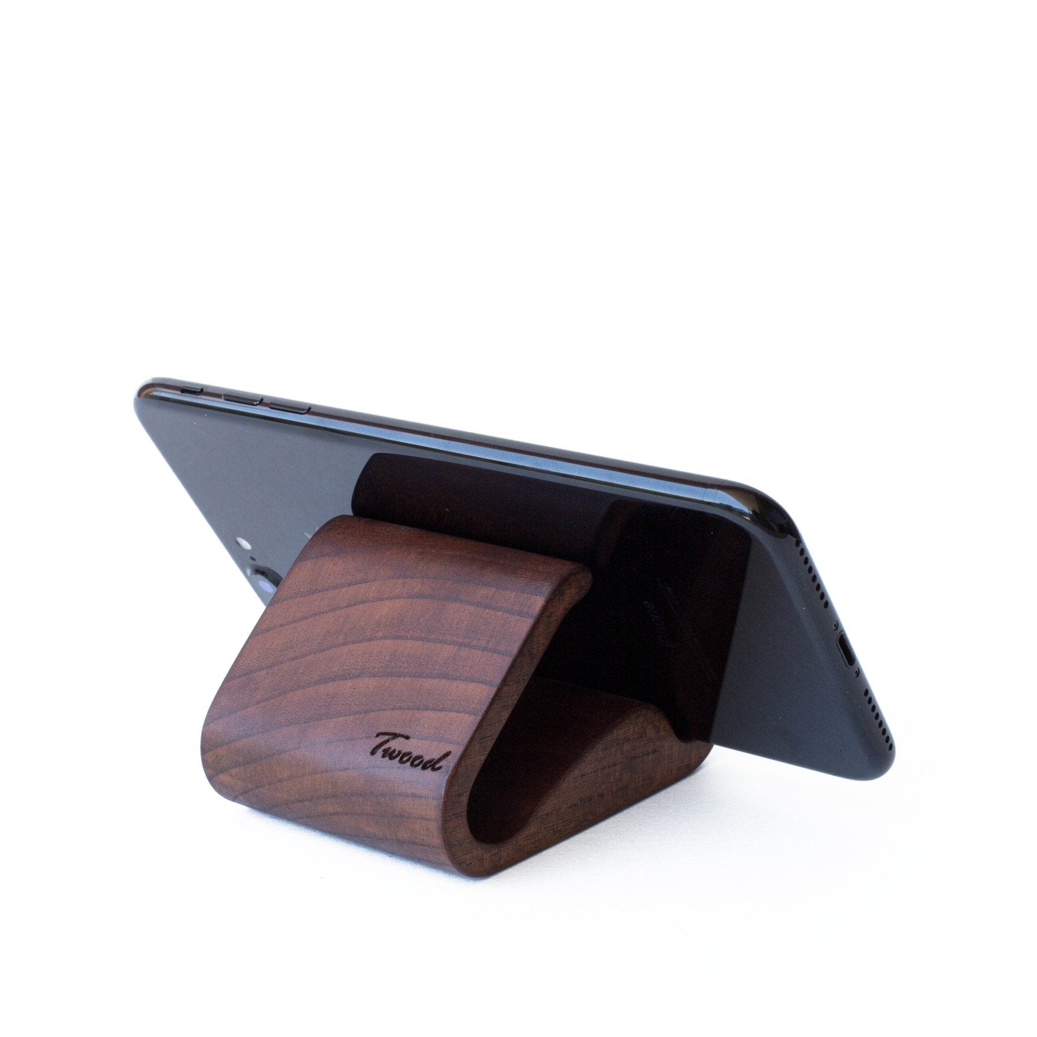 Wooden Mobile Stand - Handmade Phone Holder | Twood - TwoodPhone StandTwoodshoppingEco-FriendlyDesk AccessoriesHandmadebrown