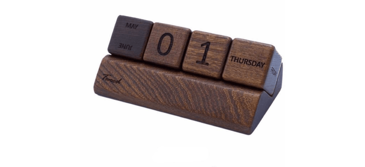 Wooden Desk Calendar | Handmade Perpetual | Twood