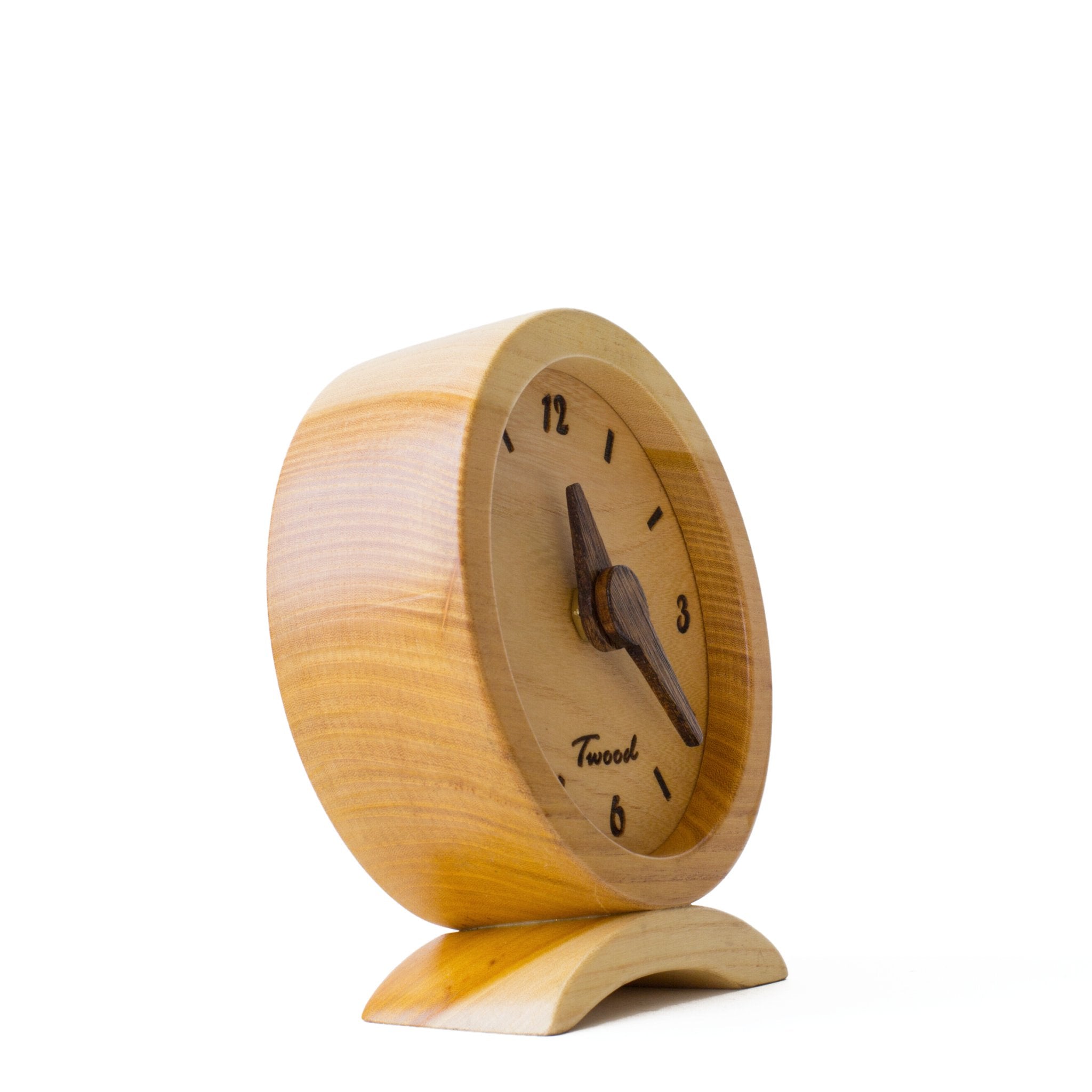 Wooden Desk Clock - Handmade Natural Wood Desktop Clock for Office - TwoodDesk ClockTwoodDesk ClockDesktop ClockEco-Friendly