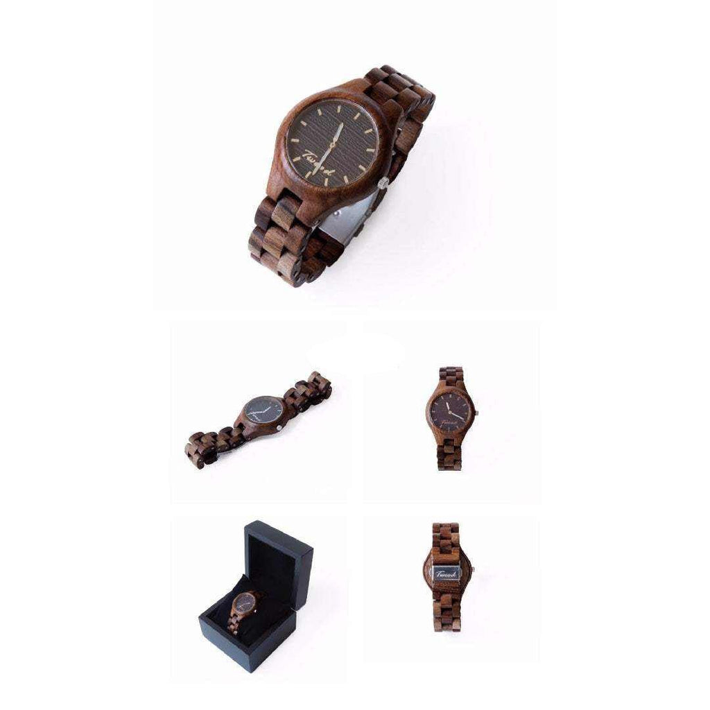 Wooden watch - handcrafted eco-friendly watch with natural wood grain and gift box